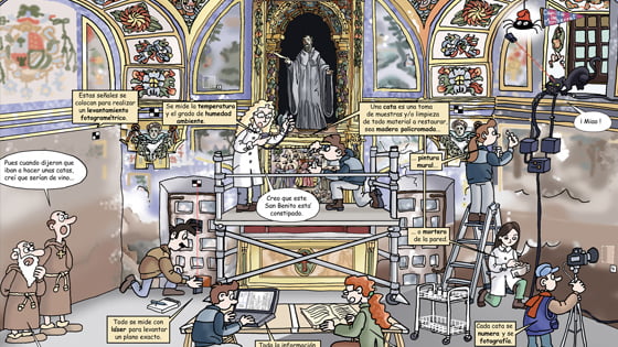 Comic restauración Monasterio de Yuso